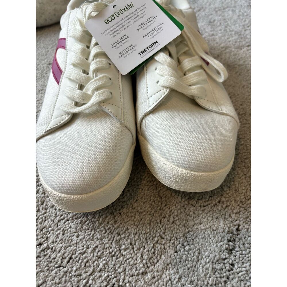 NWT Tretorn Blucher sneaker, white/magenta, $80 - Picture 7 of 7